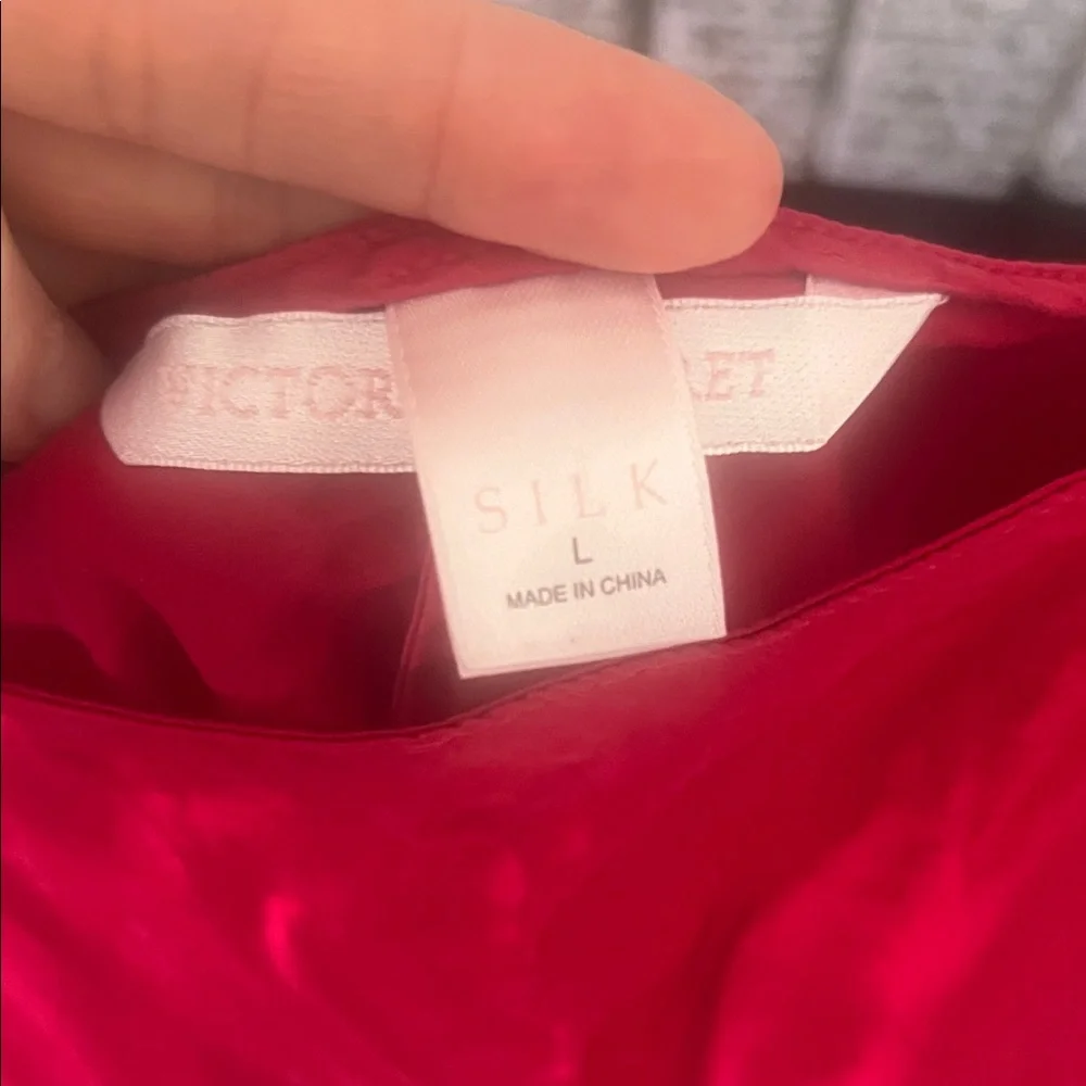 Vintage Silk Victoria's Secret Vibrant Red Chemise